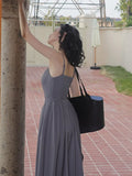 New Elegant Spaghetti Strap Midi Dress Women Sexy Casual Party Fashion