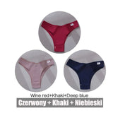 3PCS/Set Women's Panties Cotton Brazilian Underwear Women Sexy V Waist Women's Thong Female Underpants Intimate