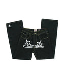New High Street Hip-Hop Tide Card Star Letter Printed Jeans Men's Straight Tube Leisure Wide