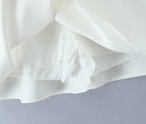 Solid Bow High Waist Mini Skirt With Lining-Outfit