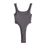Zingj Trend Women's Wear Square Neckline Vest One-Piece Suit Slim Sexual Feeling Waist Spicy Girl Bottom