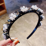 Alice Pearls Elegant Hairbands Men Women Sports Headband Double Bangs Hairstyle Make Up Hairpins Fashion Hair