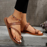 Outer-Wearing Toe Flat-Bottom Slippers Women Southeast Asia Retro Light Beach Cool Drag