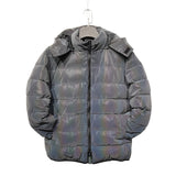 Dazzling Reflective Cotton-Padded Jacket And Thick Warm Cotton-Padded Coat, Men And Women With Night Padded Clothes-Outfit