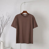 100% Cotton Basic T Shirt Women Summer New Oversized Casual Solid Tee Female Loose Short Sleeve Soft 10 Color
