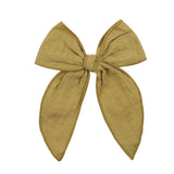 Solid Color Large Bowknot Hair Clips For Cute Girls Cotton Linen Handmade Hairpins Boutique Barrettes Kids Hair