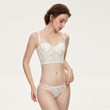 Street Women's Camisole New Fashion Embroidered 3D Petal Bustier Bra Cropped Tops Female Thin Underwear
