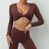 Zingj Nude Yoga Long Sleeve Women Fitness Clothing Sports Yoga Long Sleeve T-Shirt Sports Fitness Jacket Women-Outfit