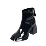 NEW brand women autumn winter warm boots sexy high heels platform black brown zipper shoes woman ankle boots big size