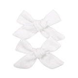 Solid Cotton Hiar Bows With Clip For Baby Girls Boutique Handmade Hair Clip Hairgrip Barrettes Hair Acesssories