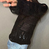 Autumn / Winter Women's Wear Independent Station Ins Network Celebrity New Lazy Wind Hole Hollowed-Out Sweater