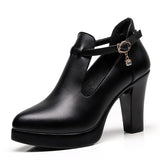 Pointed Deep-Mouth High-Heeled Shoes With Thick Heel Waterproof Table Women's Shoes Thick-Sole Fashion Stage Performance Single
