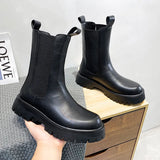 Zingj Boots Autumn Breathable Male High Top Leather Shoes Work Boots Korean British Style Ankle Boots