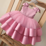 Baby Girl Dress 1st Birthday Party Dress For Girl Princess Dresses Big Bow Infant Christening Clothes Toddler Girl