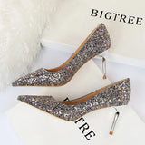 Zingj Sexy Nightclub Show Thin High Heels Women's Shoes With High Heels Fashion
