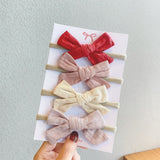 Soft Nylon Baby Girl Headband Bowknot Newborn Headbands Elastic Hair Bands Infant Turban Headwear Kids Hair