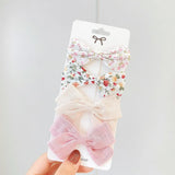 New Leopard Printed Bowknot Hair Clips For Cute Girls Lace Handmade Hairpins Boutique Barrettes Kids Hair