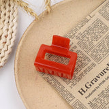 Square Geometric Frosted Hair Claws Clamps Acetate Hairpins Women Hollow Out Ponytail Clips Makeup Styling Tools