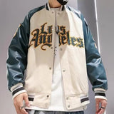 new letter stitching jacket coat men's hip-hop trend fried street fashion brand baseball uniform couple casual loose