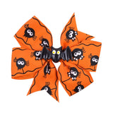inchs Halloween Decoration Grosgrain Ribbon Hair Bows For Baby Girls Ghost Pumpkin Pinwheel Hair Clips Hair
