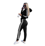 Women's Sports and Leisure Suit Sportswear Zipper Jogging Sportswear Women's Hoodie+pants Sweatshirt 2 Piece Set