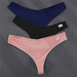 Thong V Waist Design G-String Women's Panties Cotton Panties Female Underpants Solid Pantys Intimates Lingerie