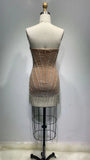 Hot Selling Sexy Hanging Neck Bra Bag Skirt Water Drill Twispy Dress Stage Performance Suit