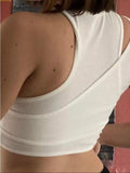 Ribbed Crop Tank Top Set- Outfit
