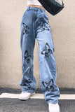 Print Is Slim And Simple Jeans Woman-Outfit