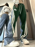 Patchwork Striped Baggy Boyfriend Jeans- Outfit