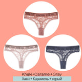 Floral Lace Underpants Women Thong Lingerie Sexy Panties Perspective Underwear Panties Solid Briefs For Female