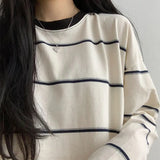 Vintage 90's Striped Oversized Long Sleeve TeeOutfit