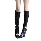 Zingj New 2023 Belt Style Hot Girl High-Heeled Pointed But Not Knee-High