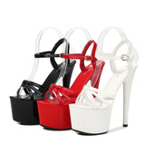 Zingj Leather Sandals Special High Heels Heel Sexy Black Waterproof Platform Hate Day Superb High Slippers Female