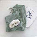 Winter Women Casual Sports Pants Fashion Fleece Sweatpants Baggy Thick Joggers Trousers Female Sporting