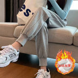 Zingj Sweatpants Female Bundle Feet Show Thin Loose New Autumn Fashion Versatile Bathroom Pants Harun Casual Pants Children-Outfit