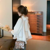 Lantern Bubble Sleeve Chiffon Shirt 2025 Women's Sweet Bow Shirt Fairy