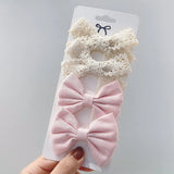 2021 New Sweet Leopard Printed Hair Clips For Cute Girls Bowknot Barrettes Safty Hairpin Headwear Kids Hair