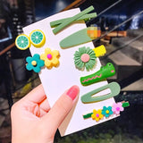 New Girls Cute Cartoon Flower Geometric Hairpins Sweet Headband Hair Ornament Barrettes Hair Clips Fashion Hair