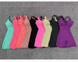 Scrunch Hollow Sport Short Jumpsuit Unitard Gym Women Romper Sexy Backless Monkeys Yoga Playsuit Female Fitness