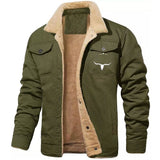 And Winter Men's Jacket With Velvet Cotton Work Clothes Casual Jacket