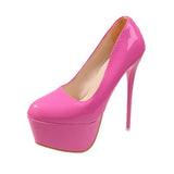 Zingj Autumn New Style High Heel Single Shoes Female Spell Color Fine Heel Sexy Single Shoe Waterproof Platform Ultra High Heel Nightclub Women's Shoes Tide-Outfit