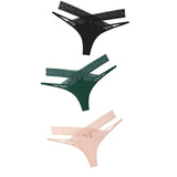 Set Women Sexy Lace Panties Transparent Low-waist Underpant Hollow Out Thong Female Seamless G-string Underwear