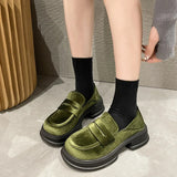 Toe Women Shoes Autumn Flats Marie Janes Shoes 2022 New Lolita Suede Platform Ladies Shoes Sport