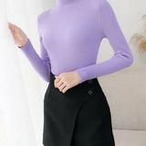 Autumn Winter Women Pullovers Sweater Knitted Korean Elasticity Casual Jumper Fashion Slim Turtleneck Warm Female