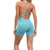 Zingj Sha New No Embarrassment Line Tight Yoga Pants Back Hollow Body Training Fitness Sports Jumpsuit-Outfit