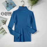 Basic Turtleneck Women Sweaters Autumn Winter Thick Warm Pullover Slim Tops Ribbed Knitted Sweater Jumper Soft Pull