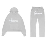 Street Tide Brand Alphabet Printed Sweater Set For Men And Women Hip Hop Street Loose Hooded