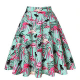 Autumn Pleated Skirts 2021 Womans Saias Midi Faldas 50s 1950s Vintage Women Big Swing Housewife Rockabilly Party