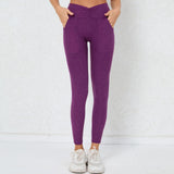 Zingj Quick Dry Lift Hip Tight Yoga Pants Pleated High-Waist Fitness Pants Over Wool Running Pants- Outfit